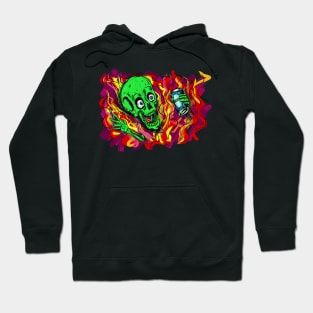 Psychedelic Crazy Party Skull Hoodie